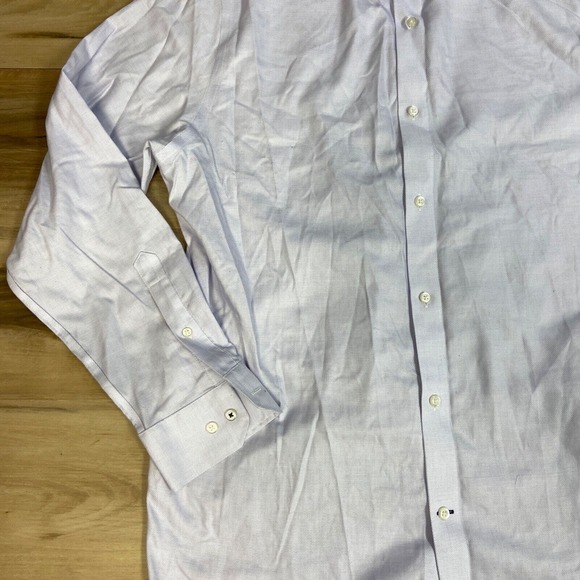 Banana Republic Mens Shirt Large Non Iron Standard Fit Purple Button Up - Picture 4 of 9
